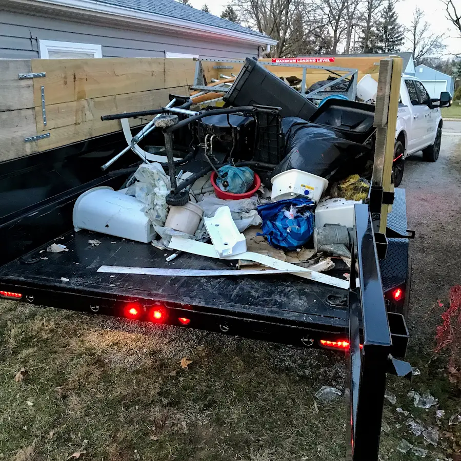 Roll-off dumpster delivered to a residential driveway in Archdale